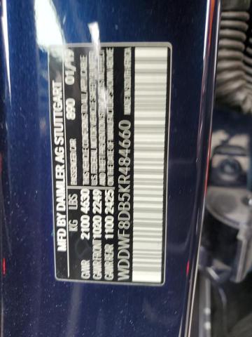 WDDWF8DB5KR484660 - 2019 MERCEDES-BENZ C 300 蓝色 照片 12