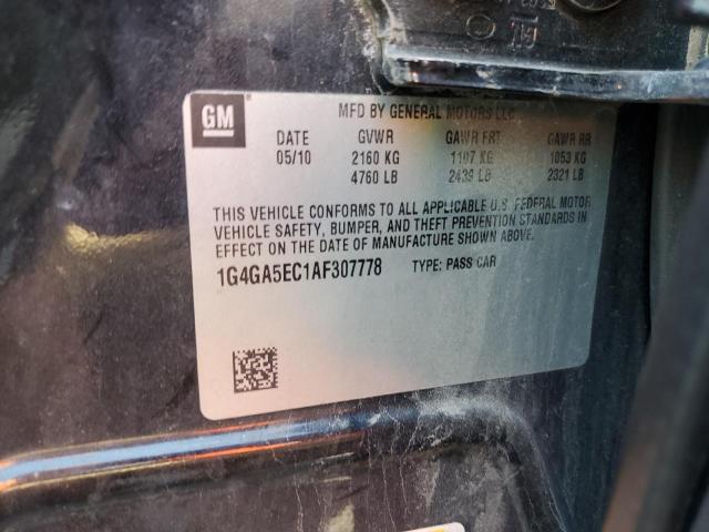 1G4GA5EC1AF307778 - 2010 BUICK LACROSSE CX Qara foto 12