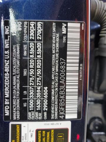 4JGFB5KB3LA006837 - 2020 MERCEDES-BENZ GLE 450 4MATIC BLUE photo 14