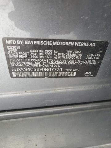 5UXKS4C56F0N07770 - 2015 BMW X5 XDRIVE35D SILVER photo 13