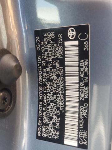 JTDBCMFE0R3057501 - 2024 TOYOTA COROLLA LE ლურჯი ფოტო 12