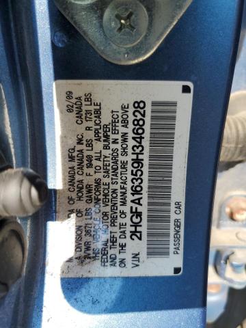 2HGFA16359H346828 - 2009 HONDA CIVIC VP 蓝色 照片 12