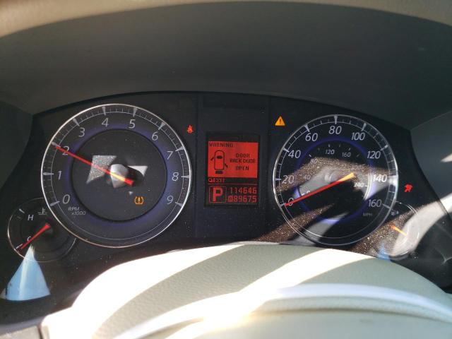 JNKAJ09F59M952103 - 2009 INFINITI EX35 BASE Սպիտակ լուսանկար 9