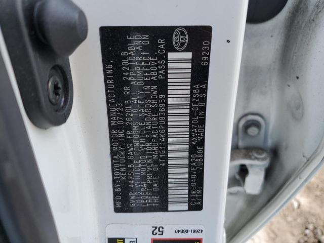 4T1G11AK6PU836959 - 2023 TOYOTA CAMRY SE NIGHT SHADE WHITE photo 12