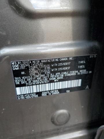 2T3ZFREV8FW161831 - 2015 TOYOTA RAV4 LE GREEN photo 13