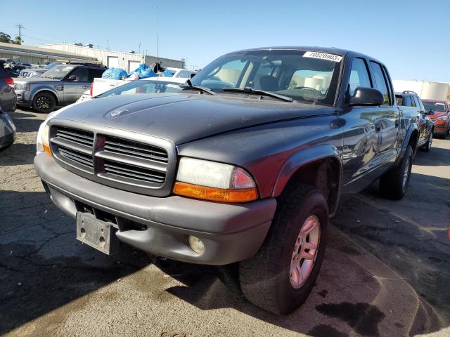 1D7HG38X23S234625 - 2003 DODGE DAKOTA QUAD SPORT GRAY photo 1