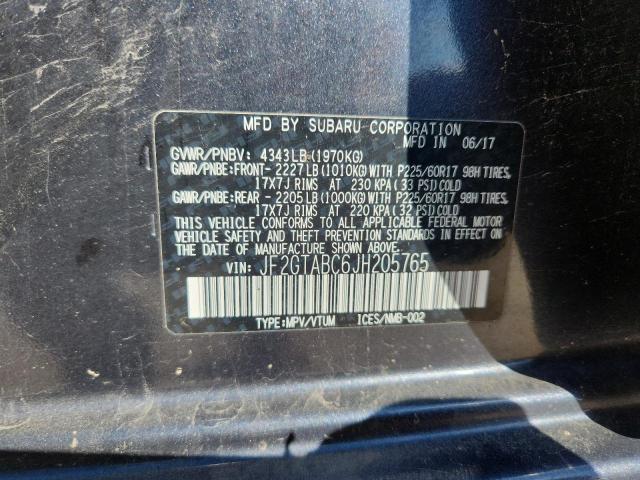 JF2GTABC6JH205765 - 2018 SUBARU CROSSTREK PREMIUM CHARCOAL photo 13