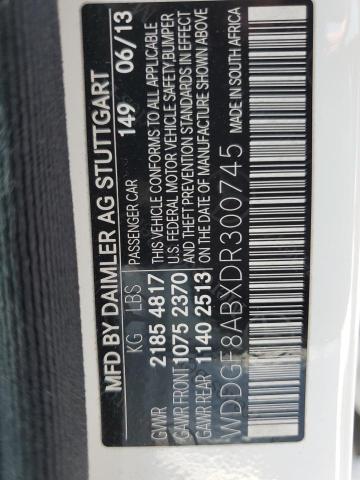 WDDGF8ABXDR300745 - 2013 MERCEDES-BENZ C 300 4MATIC WHITE photo 12