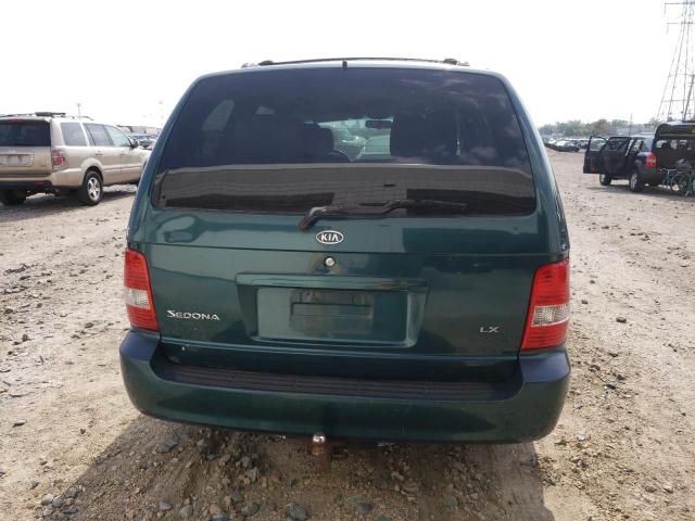 KNDUP131X56637733 - 2005 KIA SEDONA EX GREEN photo 6