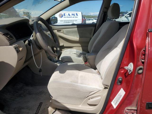 JTDBR32E142021040 - 2004 TOYOTA COROLLA CE Қызыл фото 7