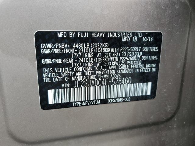 JF2SJADC4FH528460 - 2015 SUBARU FORESTER 2.5I PREMIUM 棕色 照片 13