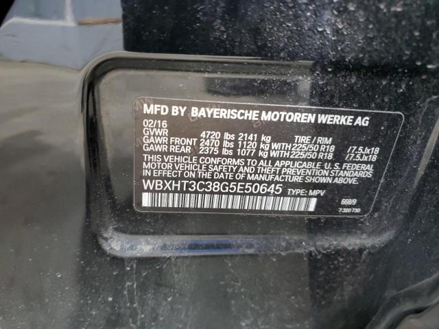 WBXHT3C38G5E50645 - 2016 BMW X1 XDRIVE28I შავი ფოტო 13