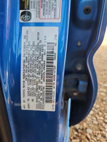 5TELU42N55Z002786 - 2005 TOYOTA TACOMA DOUBLE CAB 蓝色 照片 13