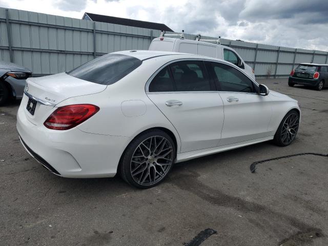 55SWF4KB9FU027253 - 2015 MERCEDES-BENZ C 300 4MATIC WHITE photo 3