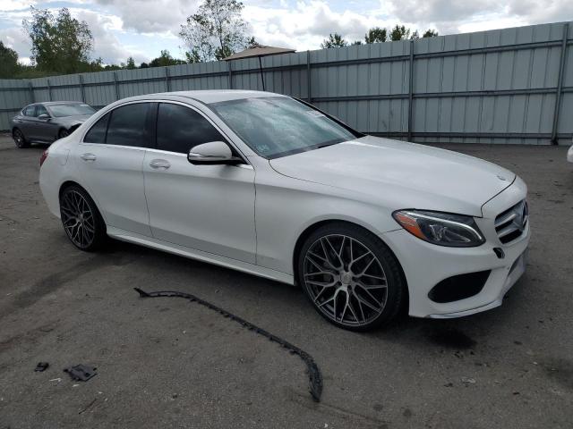 55SWF4KB9FU027253 - 2015 MERCEDES-BENZ C 300 4MATIC WHITE photo 4