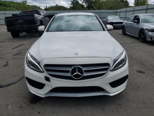 55SWF4KB9FU027253 - 2015 MERCEDES-BENZ C 300 4MATIC WHITE photo 5