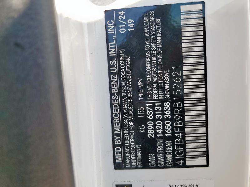 4JGFB4FB9RB152621 - 2024 MERCEDES-BENZ GLE 350 4MATIC WHITE photo 14