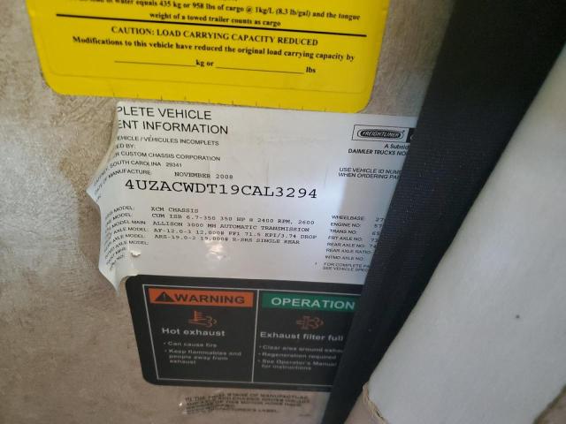 4UZACWDT19CAL3294 - 2009 FREIGHTLINER CHASSIS XC ყავისფერი ფოტო 10
