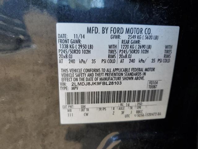 2LMDJ8JK9FBL28103 - 2015 LINCOLN MKX BLACK photo 13