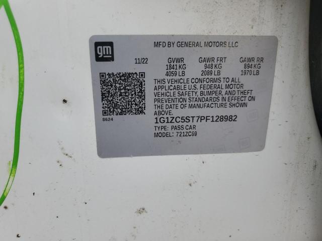 1G1ZC5ST7PF128982 - 2023 CHEVROLET MALIBU LS Biały zdjęcie 12