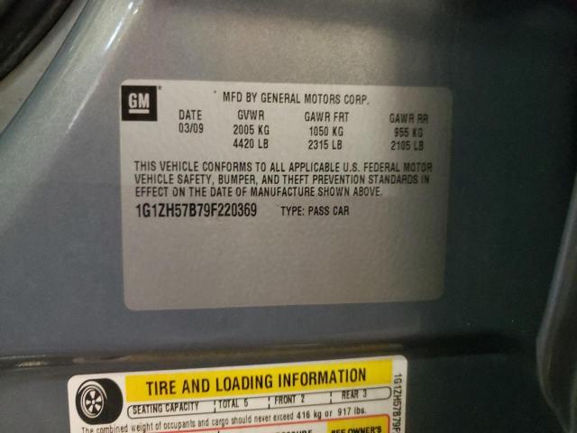 1G1ZH57B79F220369 - 2009 CHEVROLET MALIBU 1LT 蓝色 照片 12