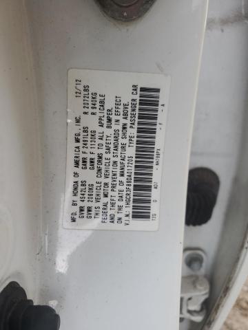 1HGCR3F89DA017205 - 2013 HONDA ACCORD EXL WHITE photo 12