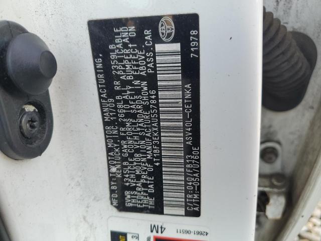 4T1BF3EKXAU557846 - 2010 TOYOTA CAMRY BASE Білий фото 23