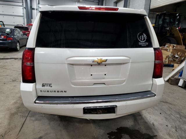 1GNSKKKC1FR160695 - 2015 CHEVROLET SUBURBAN K1500 LTZ WHITE photo 6