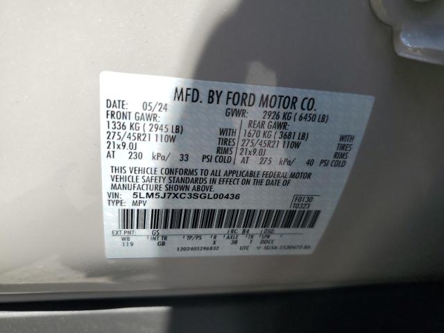 5LM5J7XC3SGL00436 - 2025 LINCOLN AVIATOR RESERVE Бежевый фото 13