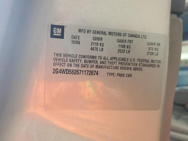 2G4WD582671172674 - 2007 BUICK LACROSSE CXL SILVER photo 12