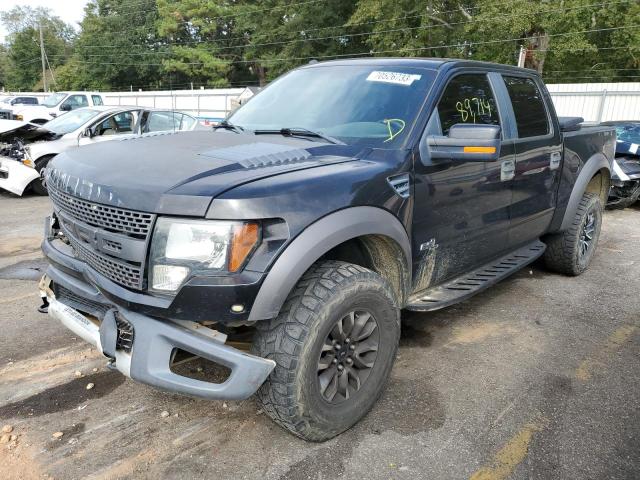 1FTFW1R6XCFC47419 - 2012 FORD F150 SVT RAPTOR BLACK photo 1