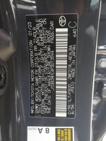 JTDBCMFE4P3013594 - 2023 TOYOTA COROLLA LE Сұр фото 12