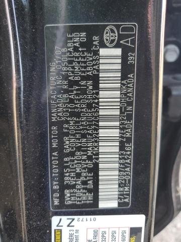 2T1KR32E77C657421 - 2007 TOYOTA MATRIX XR BLACK photo 13