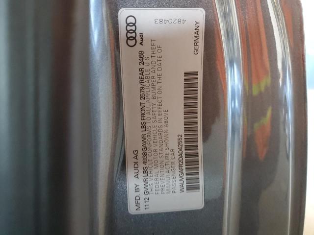 WAUVGAFR2DA042552 - 2013 AUDI S5 PRESTIGE 灰色 照片 12