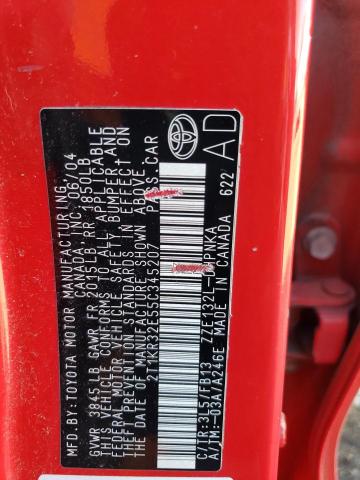 2T1KR32E55C345207 - 2005 TOYOTA COROLLA MA XR RED photo 12