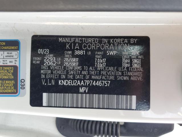 KNDEU2AA7P7446757 - 2023 KIA SELTOS S WHITE photo 13