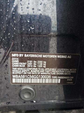 WBA5B1C56GG130036 - 2016 BMW 535 I BLACK photo 12