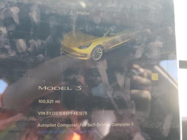 5YJ3E1EA5PF451975 - 2023 TESLA MODEL 3 BLACK photo 9