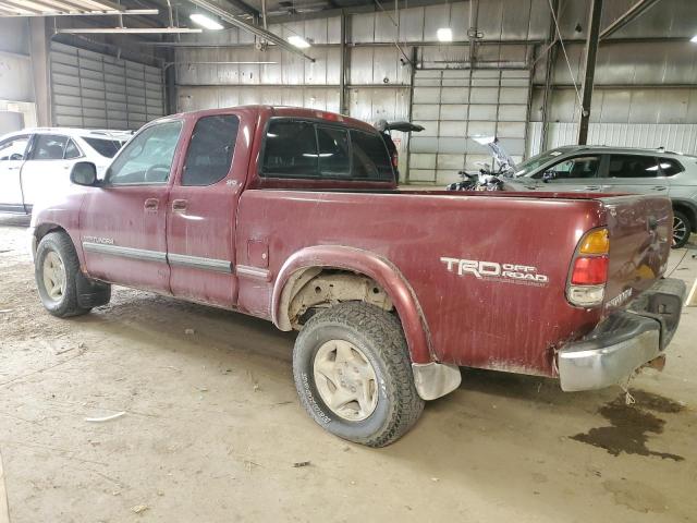 5TBBT4416YS005540 - 2000 TOYOTA TUNDRA ACCESS CAB RED photo 2