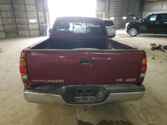 5TBBT4416YS005540 - 2000 TOYOTA TUNDRA ACCESS CAB RED photo 6