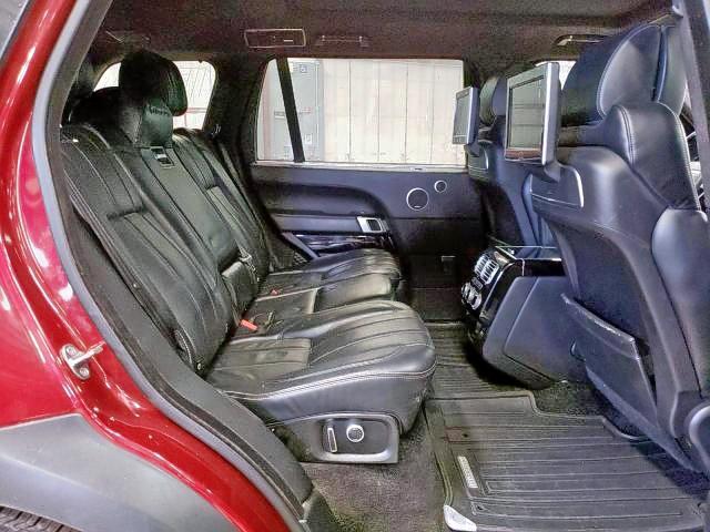 SALGV3EF1GA300528 - 2016 LAND ROVER RANGE ROVE AUTOBIOGRAPHY BURGUNDY photo 6