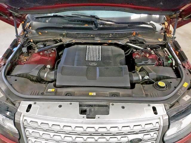 SALGV3EF1GA300528 - 2016 LAND ROVER RANGE ROVE AUTOBIOGRAPHY BURGUNDY photo 7