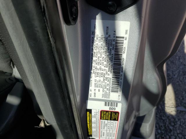 5TEUU42NX8Z535595 - 2008 TOYOTA TACOMA ACCESS CAB SILVER photo 12