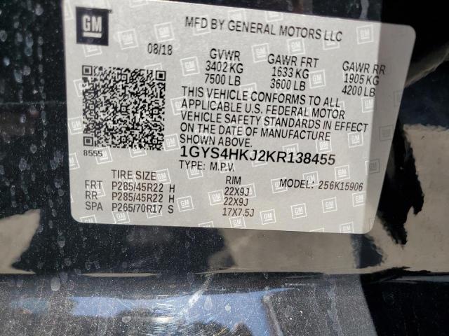 1GYS4HKJ2KR138455 - 2019 CADILLAC ESCALADE ESV LUXURY Schwarz Foto 13