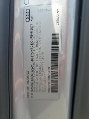 WAUL2AF23KN052330 - 2019 AUDI A6 PREMIUM PLUS Արծաթագույն լուսանկար 12