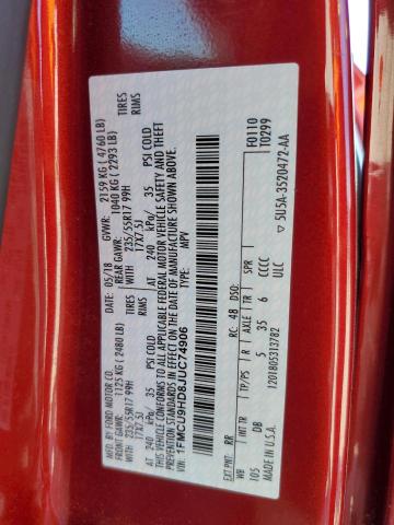 1FMCU9HD8JUC74906 - 2018 FORD ESCAPE SEL Czerwony zdjęcie 13