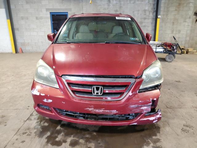 5FNRL38406B442813 - 2006 HONDA ODYSSEY EX MAROON photo 5