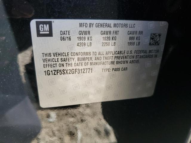 1G1ZF5SX2GF312771 - 2016 CHEVROLET MALIBU LT BLACK photo 12