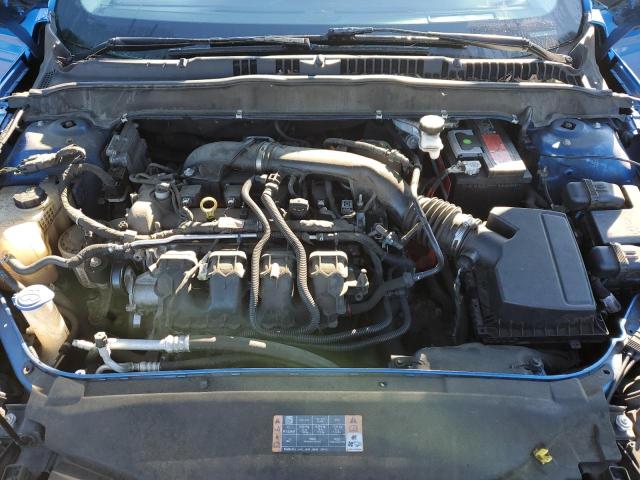 3FA6P0T90KR252629 - 2019 FORD FUSION SE BLUE photo 11