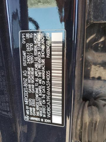 WDBCA39E6MA594005 - 1991 MERCEDES-BENZ 560 SEL BLUE photo 12